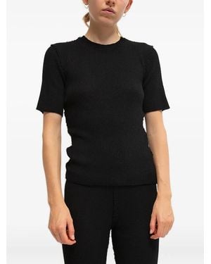 Gudrun & Gudrun Brita Ribbed T-Shirt - Black