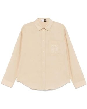 Loewe Embroidered-Anagram Shirt - Natural