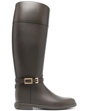 Sergio Rossi Buckle-Detail Boots - Grey