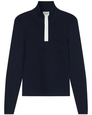 Closed Halfzip Longsleeve Sweater - Blue