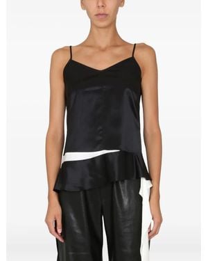 JW Anderson Ruffled-Detail Top - Black