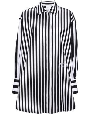 Tシャツ・カットソー PATOU Embroidered poplin Violin shirt (BL0410190 5066) Patou Embroidered stripes poplin violin shirt | The Fashion