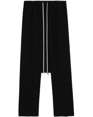 Rick Owens Drop-Crotch Cropped Pants - Black