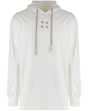 Rick Owens Eyelet-Detail Hoodie - White