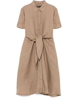 Ralph Lauren Wakana Elbow Sleeve Day Dress - Natural