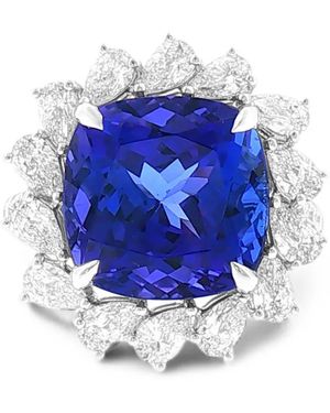 HYT Jewelry Tanzanite And Diamond Ring - Blue