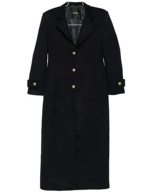 Pinko Button-Up Single-Breasted Coat - Black