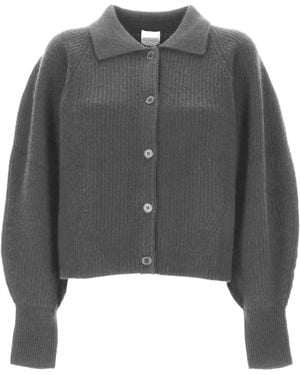 Madeleine Thompson Wool Blend Cardigan - Gray