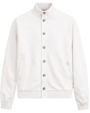 Fay Button Pocket Jacket - White