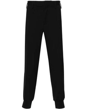 Neil Barrett Mid-Rise Tapered Trousers - Black