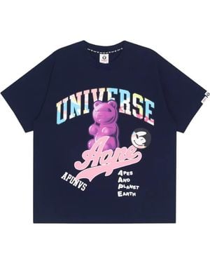 Aape By A Bathing Ape Graphic-Print T-Shirt - Blue