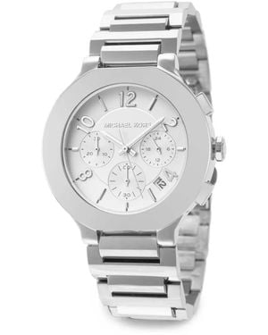Michael Kors Silberfarbene Gramercy Armbanduhr Im Oversized-Look - Grau