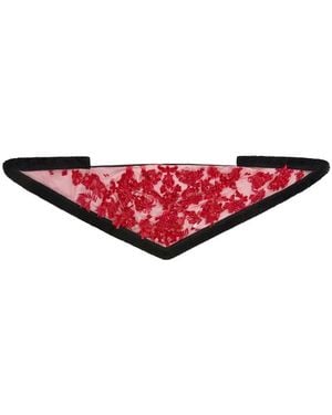 16Arlington Bandana Brodé Mitzy À Franges - Pink