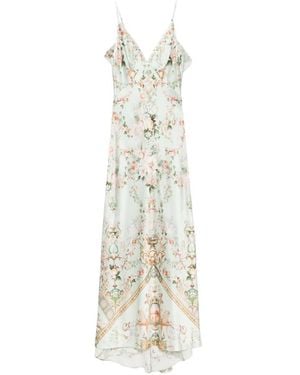 CAMILLA Floral-Print Sleeveless Maxi Dress - White