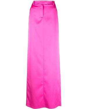 GIUSEPPE DI MORABITO Mid-Rise Satin-Finish Maxi Skirt - Pink