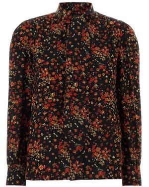 Gucci Camisa Con Estampado Floral - Marrón