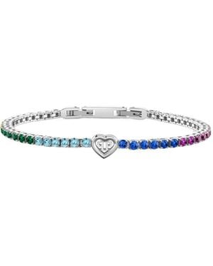 Philipp Plein Crystal-Embellished Tennis Bracelet - White