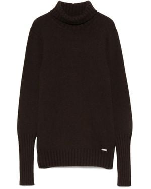 Kiton Roll-Neck Wool Sweater - Black