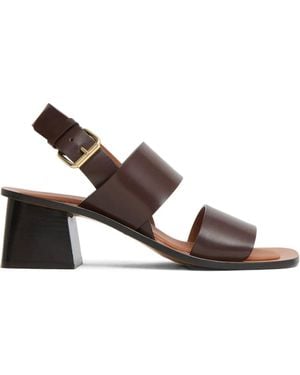 Mansur Gavriel 60Mm Leather Sandals - Brown