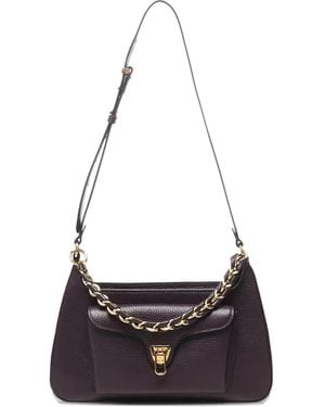Coccinelle Beat Schultertasche Mit Kettenhenkel - Weiß