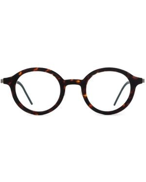 Lindberg Occhiali Da Sole Tondi Con Effetto Tartarugato - Nero