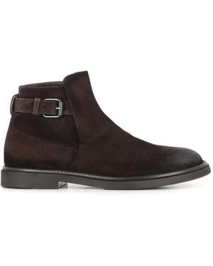 Alexander Hotto Buckle-Fastening Suede Boots - Brown