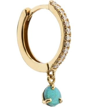 We by WHITEbIRD Ada Diamond And Opal Hoop Earrings - Metallic
