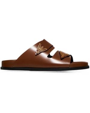 VANDA NOVAK Sandy Double-Strap Sandals - Brown