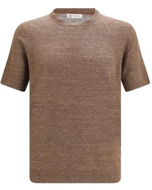 Brunello Cucinelli Short-Sleeve T-Shirt - Brown