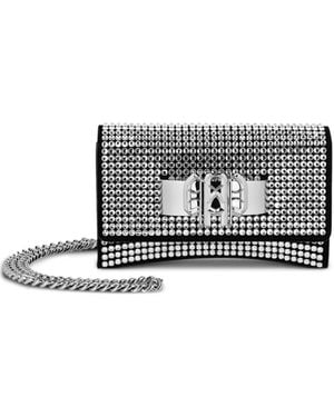 Philipp Plein Kleine Crystal Schultertasche - Grau