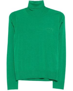 Iceberg Logo-Embroidered Turtleneck Jumper - Green