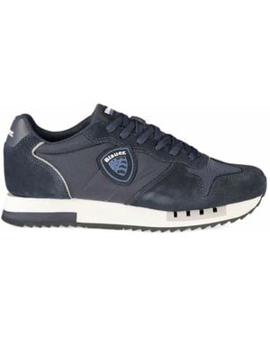 Blauer Queens Logo-Patch Sneakers - Blue