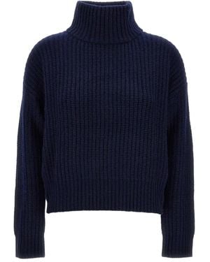 Lisa Yang High-neck ribbed sweater - Azul