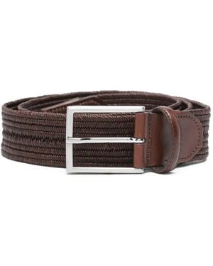Canali Tone-Buckle Belt - Brown