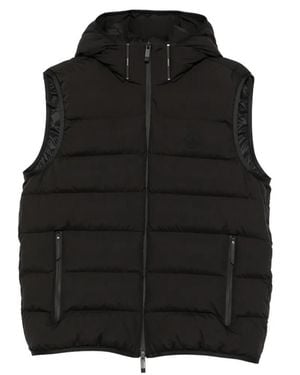 Moncler Padded Hooded Gilet - Black