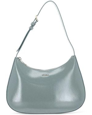 Furla Patent-Effect Shoulder Bag - Blue