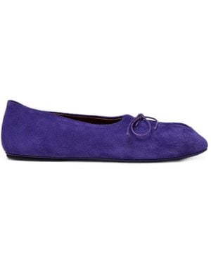 Marsèll Girella Bow-Detail Suede Ballet Flats - Purple
