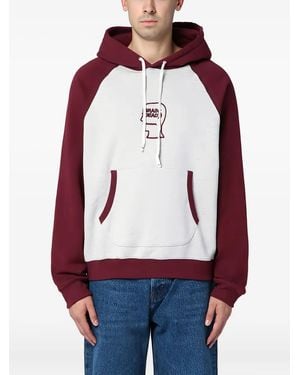 Brain Dead Raglan-Sleeve Embroidered Hoodie