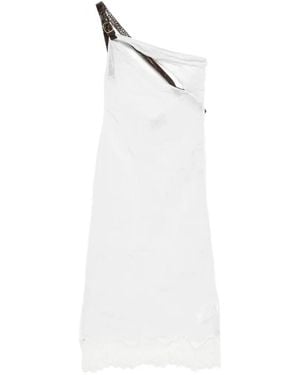 Coperni Wrinkled Mini Dress - White