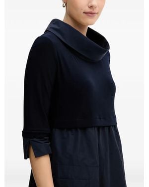 Joseph Ribkoff Crew-Neck Mini Dress - Blue