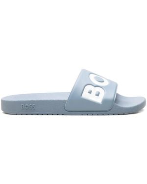 BOSS Sandalias Con Logo En Relieve - Blanco