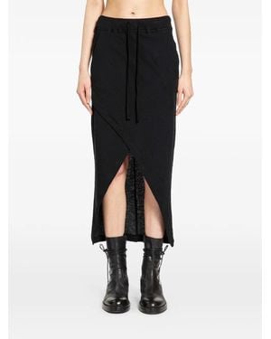Thom Krom Crossed-Front Asymmetric Skirt - Black