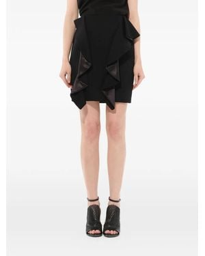 Givenchy Draped-Panel Pencil Mini Skirt - Black