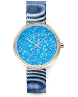 Obaku Montre Glimmer Mm À Ornements En Cristal - Blue