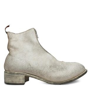 Guidi Stiefeletten Mit Reißverschluss - Weiß