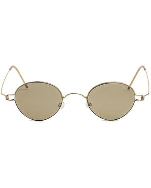 Lindberg Round-Frame Sunglasses - Natural