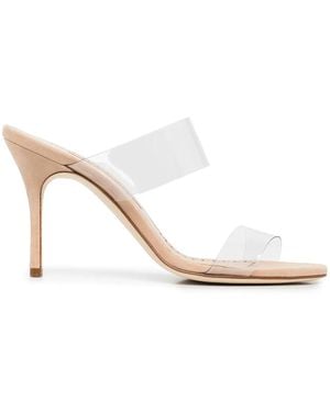 Manolo Blahnik Sandales Scolto 90 Mm - Blanc
