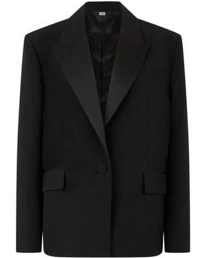 Gcds V-Neck Blazer - Black