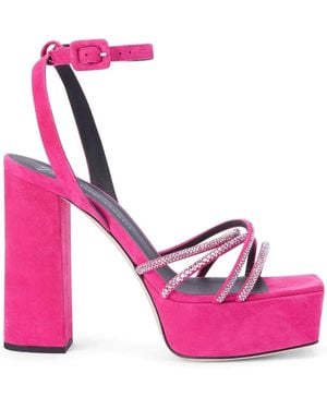 Giuseppe Zanotti 120Mm Arhama Embellished Platform Sandals - Pink