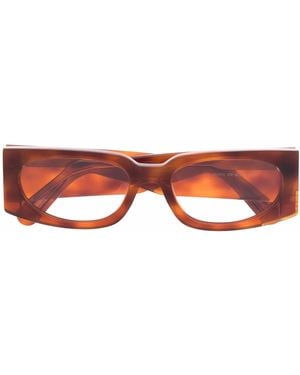 Gcds Tortoiseshell Rectangular-Frame Sunglasses - Red